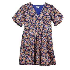 NWOT Boden Women Ella Cottagecore Puff Sleeve Floral‎ Mini Dress Sz 14R Babydoll
